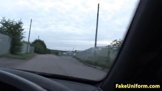 Ebony amateur public fucked by real cop