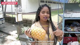 LETSDOEIT - Ebony Latina Tricked Into Sex By Horny Students