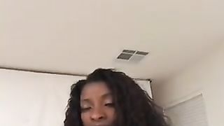 Ebony beauty Vanessa pantyhose heels tease