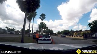 Roadside - ebony chick has sex in a truck with her mechanic