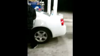 Ratchet Ass old Woman Fucks Guys at Gas Station