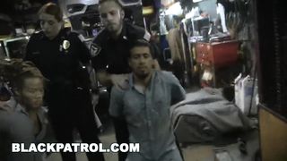 BLACK PATROL - Chop Shop Owner Gets Fucked By The Police, Literally