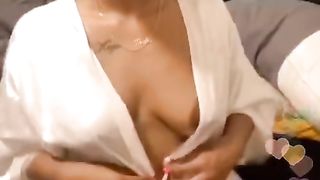 Lightskin Ebony Robe Nip Slip on Periscope