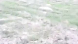 Black girl fights with her pierced tits out