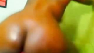 Black Teen Dildoing and Fisting Ass and Squirting