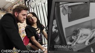 Geeky Teen Spinner Holly Hendrix Assfucked at Work