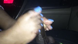 Sky Blue Toes Footjob in Car