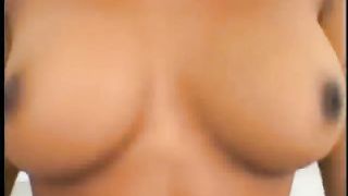 Two guys share Katrina's clean shaven tight little pussy