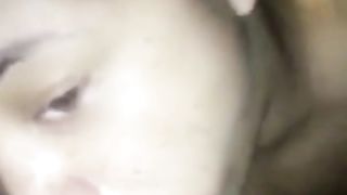 Cute Freckled Ebony Teen gives Head