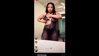 Megan Thee Stallion IG Live nip slip