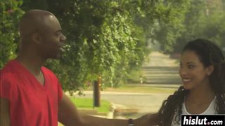 Marie is a naughty, ebony girl who likes to play with a rock hard meat stick