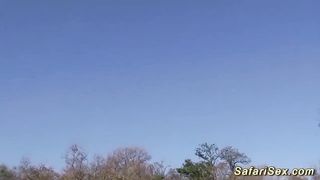 chubby african babe outdoor fucked