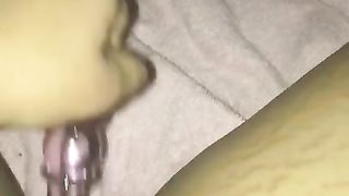 Squirting with Glass Dildo Part 1