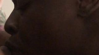 Ebony MILF Sucking Young Black Dick and Balls