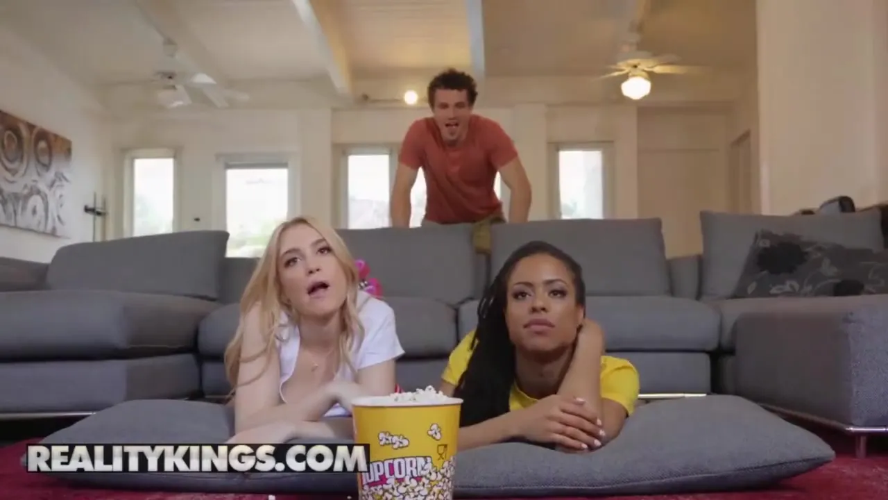 Free Reality Kings - Ebony and white fit bbfs share cock at movie night Porn  Video - Ebony 8