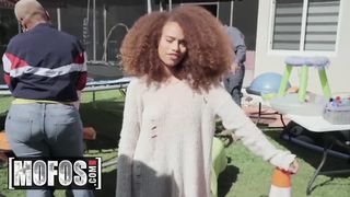 MOFOS - Petite ebony teen Cecilia Lion loves sneaky sex