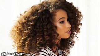 OutOfTheFamily Cute Ebony Step-Daughter Connects with Step-DILF!