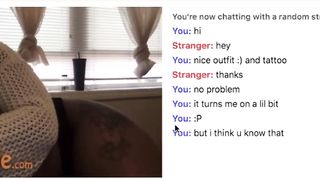 Black Tattooed Girl Plays with Ther Ass and Tits on Omegle Pt.1