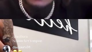 Swarmz Instagram Live- Carnival Babe Twerks and Flashes Tampon