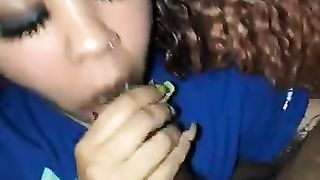 Light Skin Slut Takes Late Night Dick