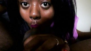 POV BLACK HOTTIE Tears Up Whilst Unfathomable Throating+ Eye-Rolling And Groaning