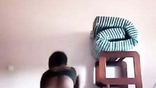 Wicked Afro Teen Dancing Stripped