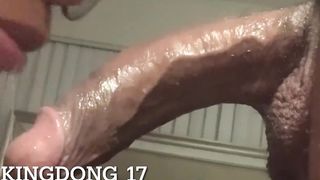 Mouth Shoving and Slow Jerking Off