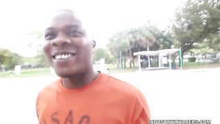 Gal gives head outside on steps