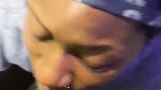 Thot sneaks in my room for a facial during the time that her bf upstairs