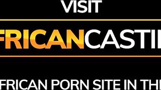 Swaziland porn! Thick black afro casting with ejaculation in throat