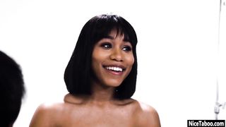 Hot ebony teen Jenna Foxx enticed by hawt mother I'd like to fuck Katrina Jade and that babe got screwed