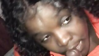 Freaky black big beautiful woman housekeeper surprises bbc guest with sloppy head