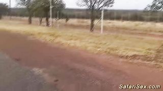 African babe is always in the mood for a good fuck, even in the jungle