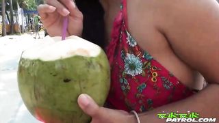 Exotic ebony babe went to the motel room with a horny client to have sex, all day long