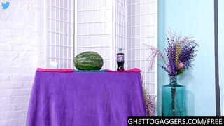 GHETTO GAGGERS - Cute black deepthroat humiliation