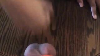 Interracial big beautiful woman Light CBT & ball busting with 2lb hammer