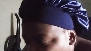 Black Bonnet wakes spouse up by sucking his Jock!!!