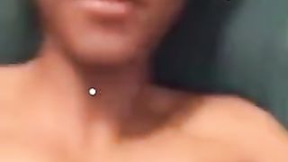 Black Thot on FaceTime Playing with her Titties and Cunt