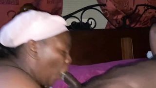 Black big beautiful woman Sloppy Head Turns to THROATPIE