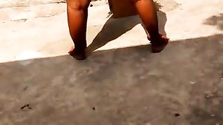 Eager black mother i'd like to fuck showing her hawt leg booty breasts and hairless snatch