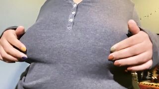 Black big beautiful woman Bouncing up and down