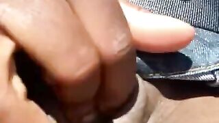 Ebony Beauty Plays with her Vagina in the Car: Upskirt Episode