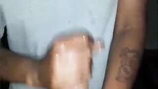 One More Sloppy Tugjob with Spit and Cum Begging