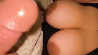Large Titty Wench gives Step Brother a Tugjob W/ Pocket Twat!!!