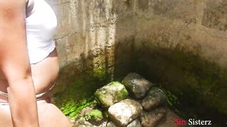 I was having my washroom in my grandma's local washroom, my neighbour watched came to see my nakedness, we banged when i caught him