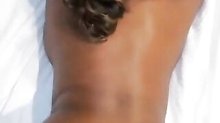 Creamy blasian baddie likes large knob and cum all over her back n butt