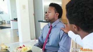 FILTHYFAMILY - Breasty Ebony Stepmom Misty Stone Barefaced Group Sex With Step Fam