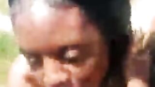 Thot Sloppy Head Screwing BBC outside behind her Momma Mommy Abode