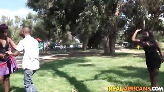 Black Amateurs Have Hardcore Sex In Forest