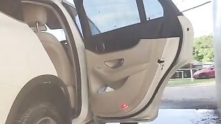 JusAgirl - EXHIBITIONIST NAUGHTY Whore Thot Washing Car Naked Pissing